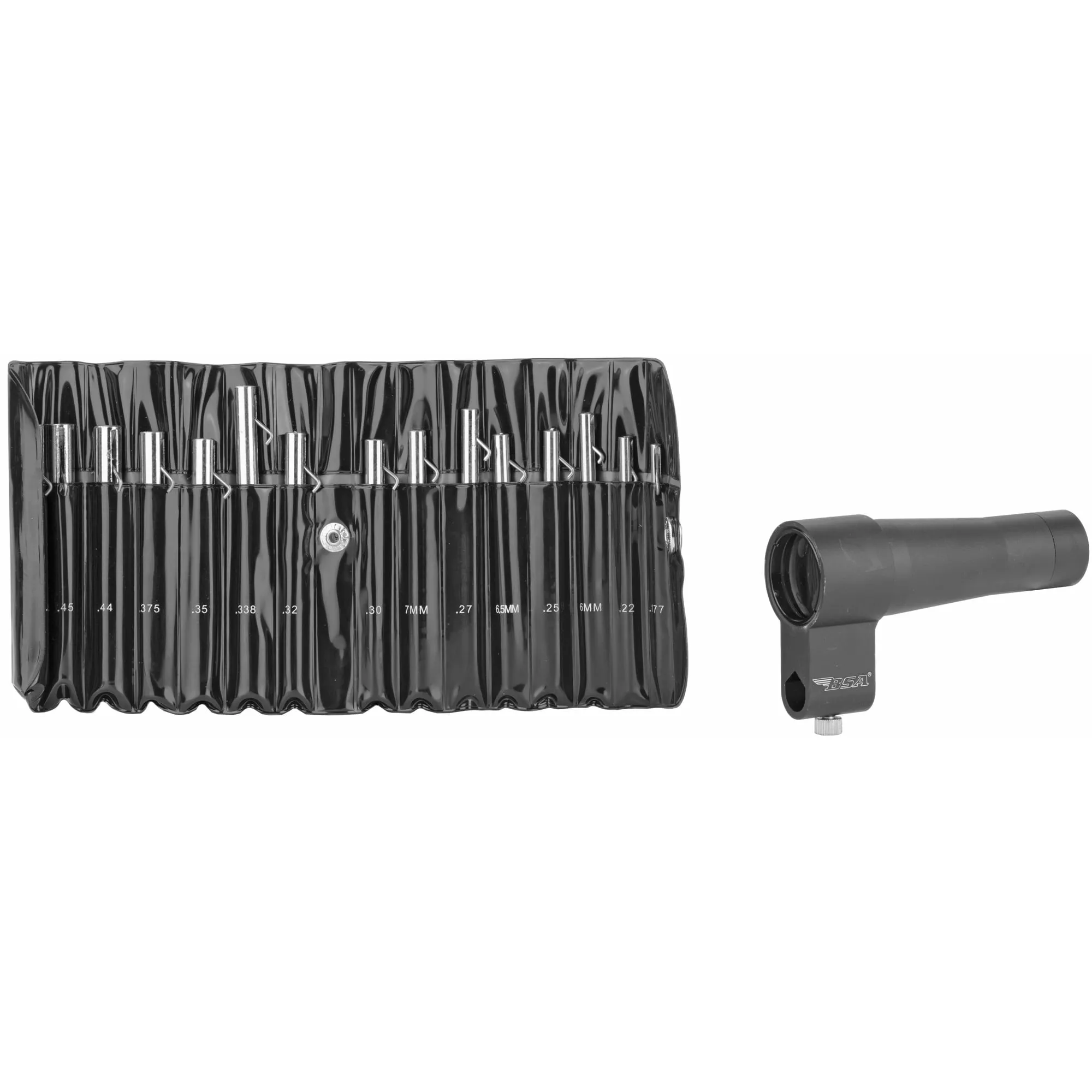 BSA Optics, Bore Sighter Kit with Arbors, in Soft Case, Clam