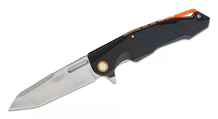 Camillus Regent Flipper Knife 3.75" Satin Modified Tanto Bla
