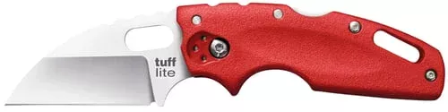 Cold Steel CS20LTR Tuff Lite 2.50″ Folding Clip Point Plain AUS – 8A SS Blade/Red Griv – Ex Handle Includes Pocket Clip
