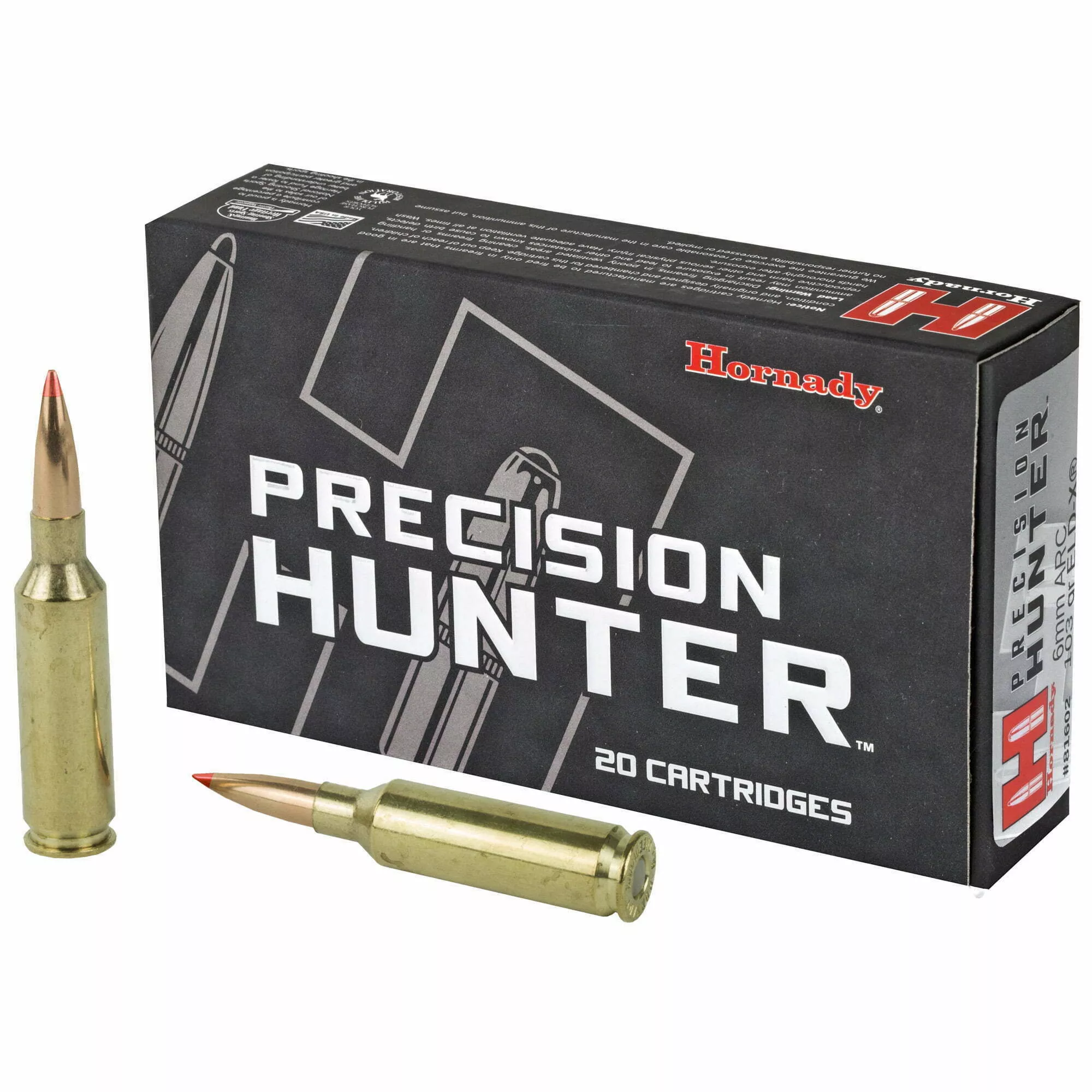 Hornady, Precision Hunter, 6MM ARC, 103Gr, ELD-X, 20 Round B