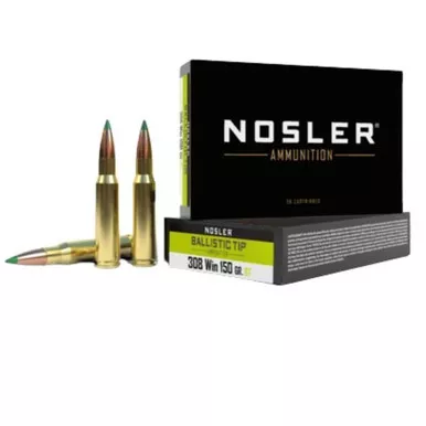 NOSLER HUNTING 308WIN 150GR SPITZER-TIP 20RDS