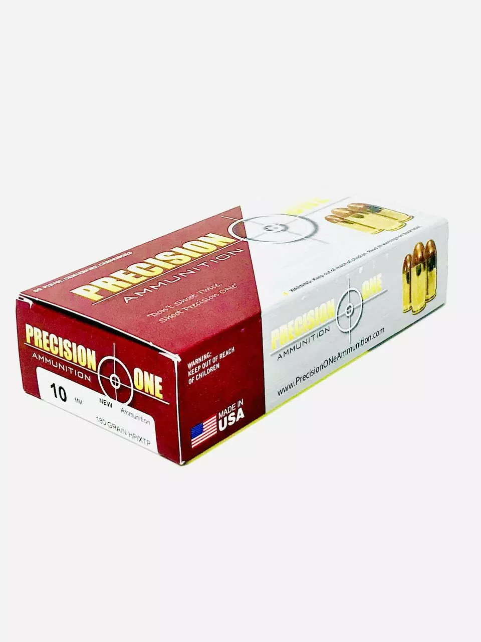 Precision One Ammo 10MM 180gr FMJ 50rd
