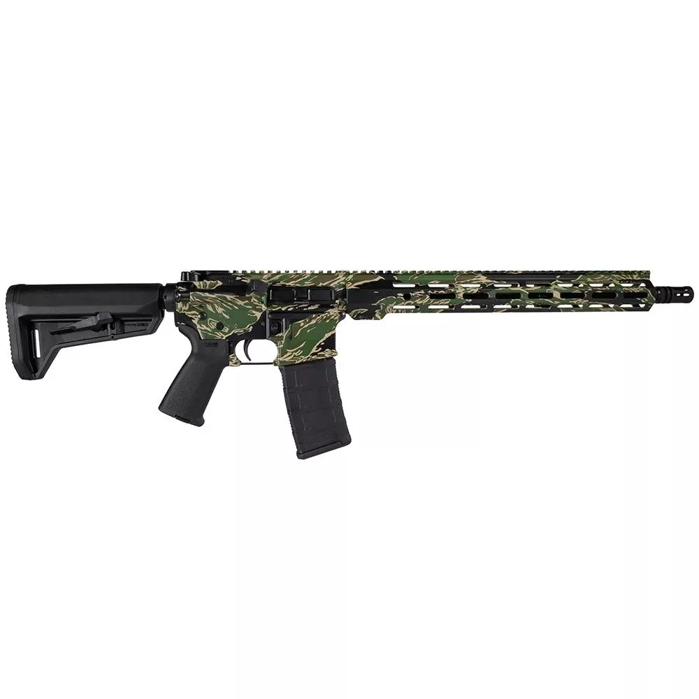 Shark Coast Tactical “Tiger Stripe” Rifle 5.56mm 30rd Magazine 16″ Barrel 15″ MLOK Handguard
