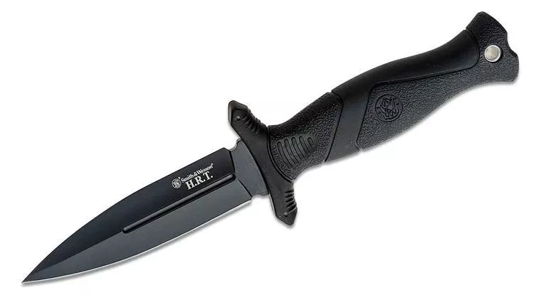 Smith & Wesson HRT Fixed Blade Boot Knife 4" Double Edge Dag