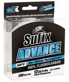 Sufix Advance Fluorocarbon 14lb Clear 200 Yds 679-014C