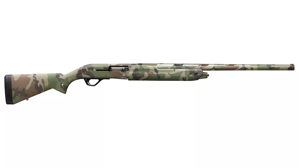 Winchester SX4 Waterfowl Hunter Woodland 12 GA Shotgun 4rd Magazine 26″ Barrel Camo